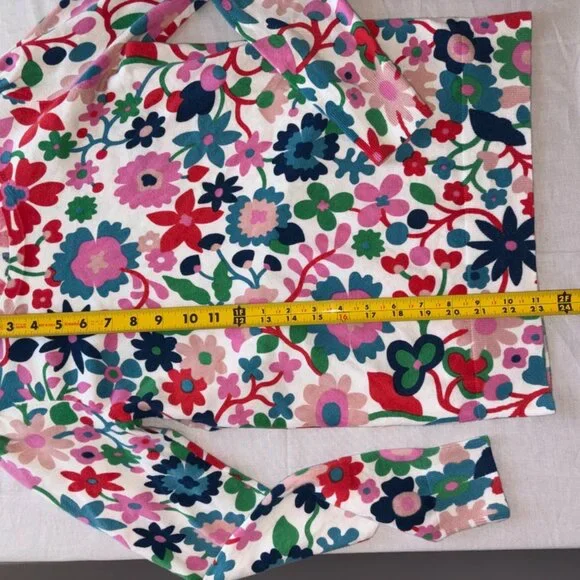 Boden Crew Neck Floral Print Color Sweatshirt Top Pullover size S - Picture 6 of 7